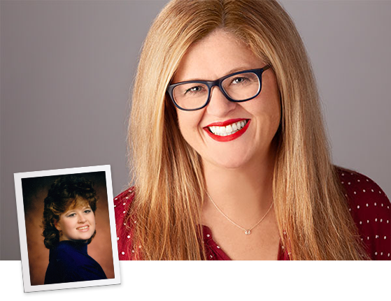Agnes Semington Leadership Profile - Headshot with school image